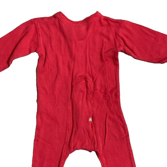 Red Long John Toddler Bass Pro Pajama Butt Flap Red Christmas Outdoors Cabin 3T - Picture 2 of 13